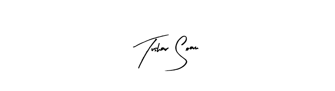 Make a beautiful signature design for name Tushar Soam. With this signature (Arty Signature) style, you can create a handwritten signature for free. Tushar Soam signature style 8 images and pictures png