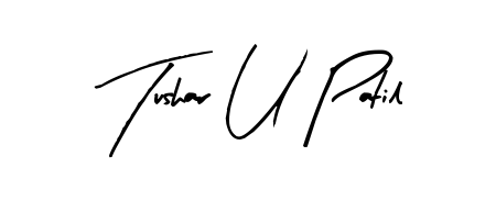 Achieve flawless digital penmanship with Tushar U Patil name in Arty Signature font. The perfect tool for creating online signatures. Tushar U Patil signature style 8 images and pictures png