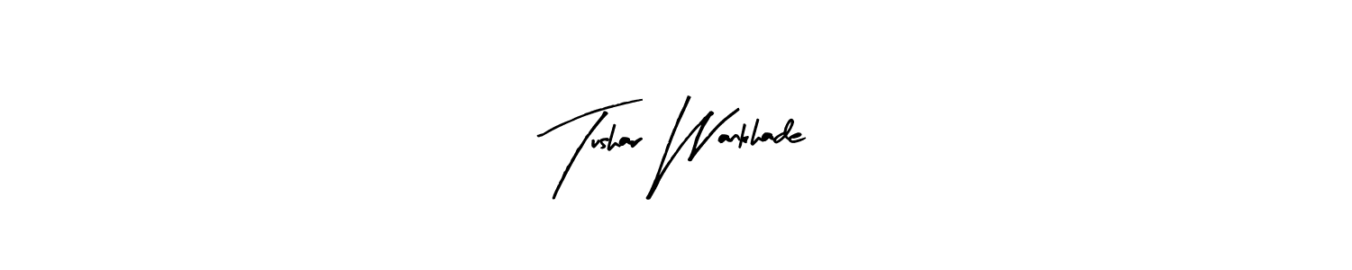This is the best signature style for the Tushar Wankhade name. Also you like these signature font (Arty Signature). Mix name signature. Tushar Wankhade signature style 8 images and pictures png