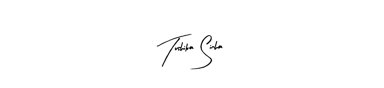 Similarly Arty Signature is the best handwritten signature design. Signature creator online .You can use it as an online autograph creator for name Tushika Sinha. Tushika Sinha signature style 8 images and pictures png