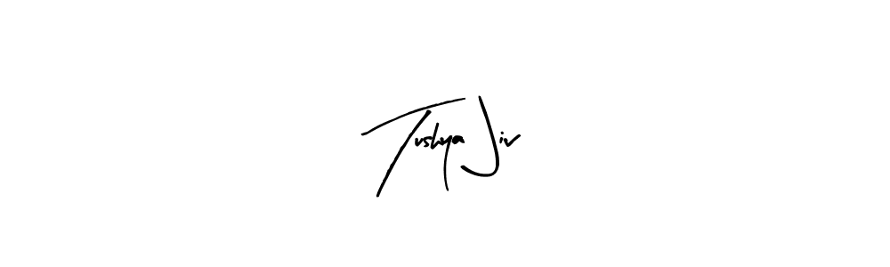 if you are searching for the best signature style for your name Tushya Jiv. so please give up your signature search. here we have designed multiple signature styles  using Arty Signature. Tushya Jiv signature style 8 images and pictures png