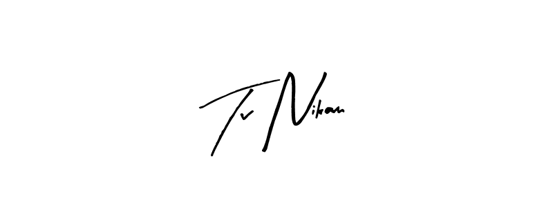 Here are the top 10 professional signature styles for the name Tv Nikam. These are the best autograph styles you can use for your name. Tv Nikam signature style 8 images and pictures png