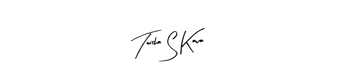 Create a beautiful signature design for name Twisha S Kava. With this signature (Arty Signature) fonts, you can make a handwritten signature for free. Twisha S Kava signature style 8 images and pictures png