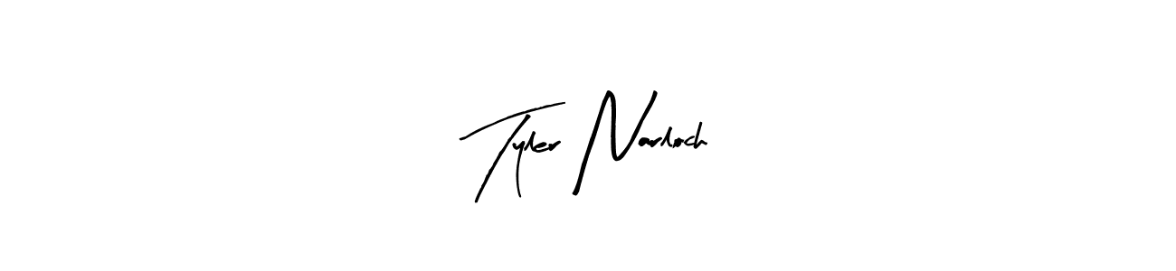Similarly Arty Signature is the best handwritten signature design. Signature creator online .You can use it as an online autograph creator for name Tyler Narloch. Tyler Narloch signature style 8 images and pictures png