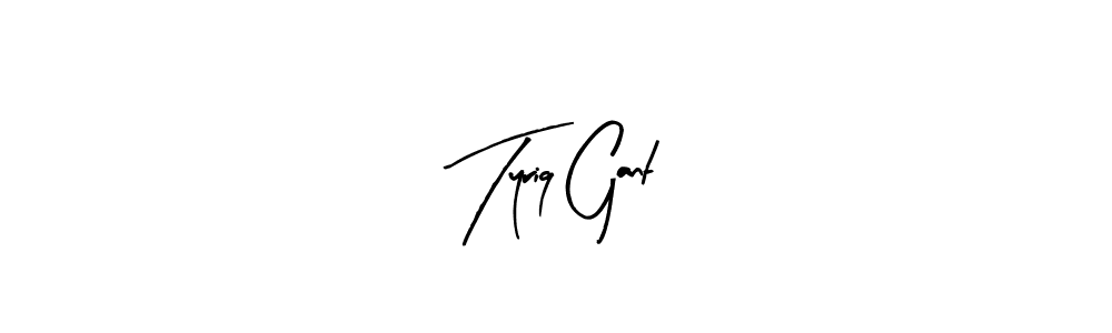Similarly Arty Signature is the best handwritten signature design. Signature creator online .You can use it as an online autograph creator for name Tyriq Gant. Tyriq Gant signature style 8 images and pictures png