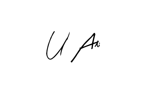 The best way (Arty Signature) to make a short signature is to pick only two or three words in your name. The name U Ali include a total of six letters. For converting this name. U Ali signature style 8 images and pictures png