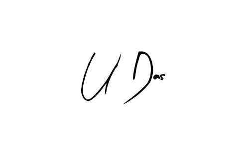 Create a beautiful signature design for name U Das. With this signature (Arty Signature) fonts, you can make a handwritten signature for free. U Das signature style 8 images and pictures png