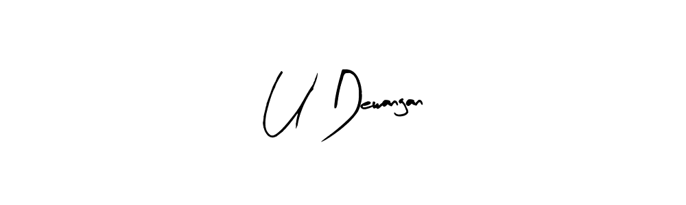 How to make U Dewangan signature? Arty Signature is a professional autograph style. Create handwritten signature for U Dewangan name. U Dewangan signature style 8 images and pictures png
