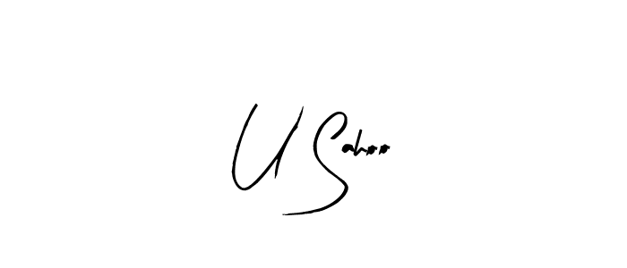 Similarly Arty Signature is the best handwritten signature design. Signature creator online .You can use it as an online autograph creator for name U Sahoo. U Sahoo signature style 8 images and pictures png