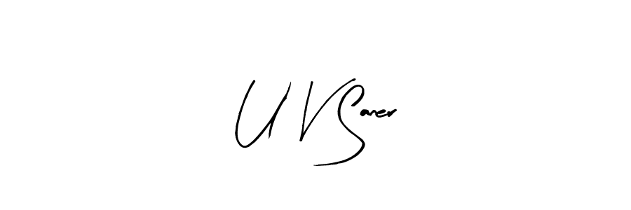 Best and Professional Signature Style for U V Saner. Arty Signature Best Signature Style Collection. U V Saner signature style 8 images and pictures png
