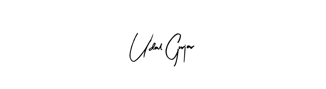 You should practise on your own different ways (Arty Signature) to write your name (Udal Gurjar) in signature. don't let someone else do it for you. Udal Gurjar signature style 8 images and pictures png