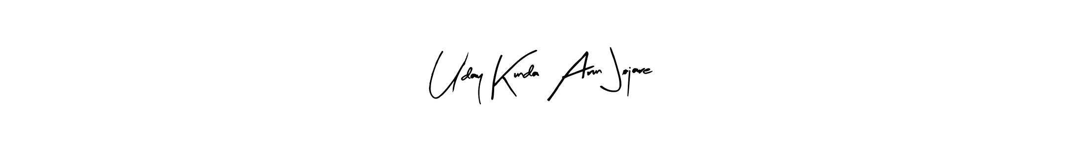 Create a beautiful signature design for name Uday Kunda Arun Jojare. With this signature (Arty Signature) fonts, you can make a handwritten signature for free. Uday Kunda Arun Jojare signature style 8 images and pictures png