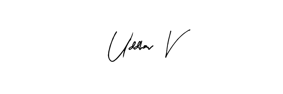 Also You can easily find your signature by using the search form. We will create Uddhav  V name handwritten signature images for you free of cost using Arty Signature sign style. Uddhav  V signature style 8 images and pictures png