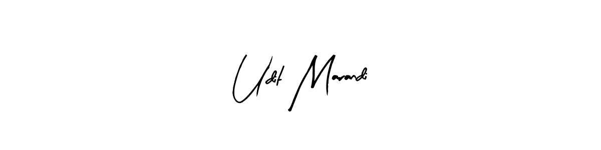 Arty Signature is a professional signature style that is perfect for those who want to add a touch of class to their signature. It is also a great choice for those who want to make their signature more unique. Get Udit Marandi name to fancy signature for free. Udit Marandi signature style 8 images and pictures png