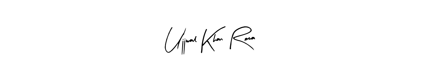 You should practise on your own different ways (Arty Signature) to write your name (Ujjwal Khan Roma) in signature. don't let someone else do it for you. Ujjwal Khan Roma signature style 8 images and pictures png