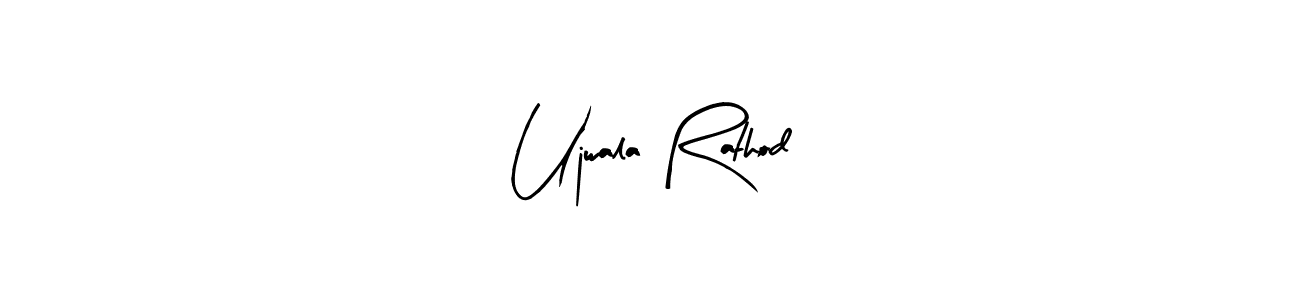 Create a beautiful signature design for name Ujwala Rathod. With this signature (Arty Signature) fonts, you can make a handwritten signature for free. Ujwala Rathod signature style 8 images and pictures png