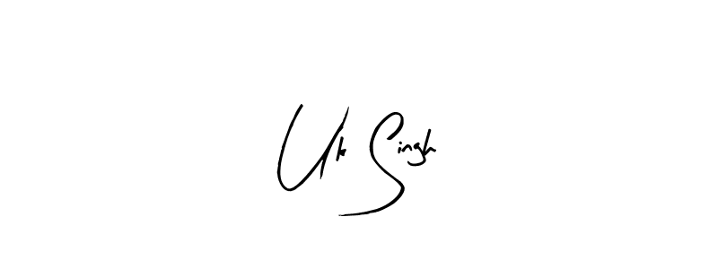 Design your own signature with our free online signature maker. With this signature software, you can create a handwritten (Arty Signature) signature for name Uk Singh. Uk Singh signature style 8 images and pictures png