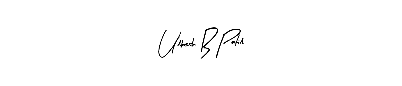 Use a signature maker to create a handwritten signature online. With this signature software, you can design (Arty Signature) your own signature for name Ulkesh B Patil. Ulkesh B Patil signature style 8 images and pictures png