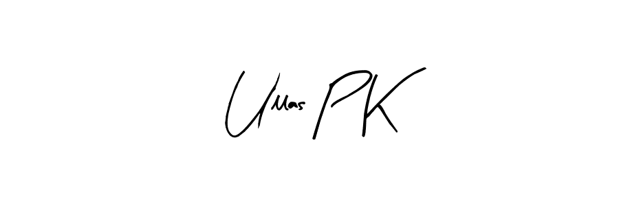Design your own signature with our free online signature maker. With this signature software, you can create a handwritten (Arty Signature) signature for name Ullas P K. Ullas P K signature style 8 images and pictures png