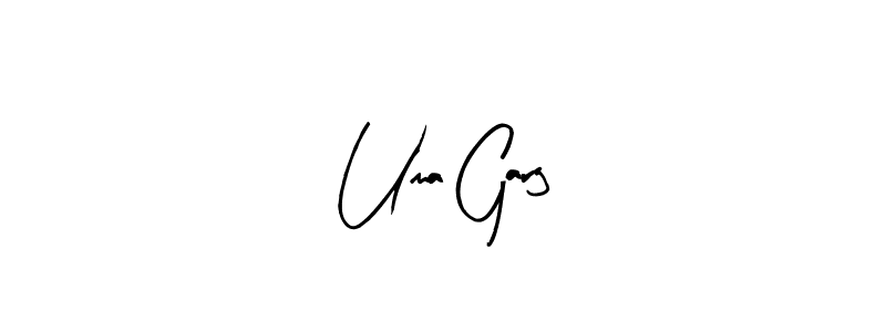 Design your own signature with our free online signature maker. With this signature software, you can create a handwritten (Arty Signature) signature for name Uma Garg. Uma Garg signature style 8 images and pictures png