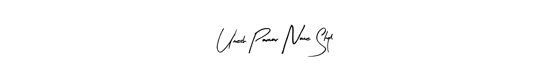 Create a beautiful signature design for name Umesh Parmar Name Styl. With this signature (Arty Signature) fonts, you can make a handwritten signature for free. Umesh Parmar Name Styl signature style 8 images and pictures png