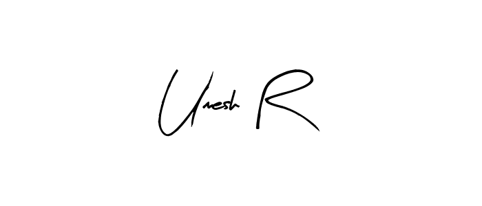 Umesh R stylish signature style. Best Handwritten Sign (Arty Signature) for my name. Handwritten Signature Collection Ideas for my name Umesh R. Umesh R signature style 8 images and pictures png