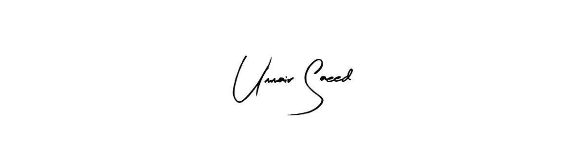 How to make Ummair Saeed name signature. Use Arty Signature style for creating short signs online. This is the latest handwritten sign. Ummair Saeed signature style 8 images and pictures png