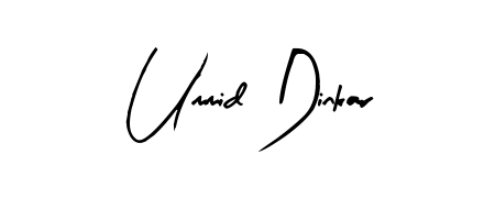 Try this chic Ummid Dinkar handwritten sign style. Using Arty Signature font elements, it gives your name a sleek, memorable identity. Ummid Dinkar signature style 8 images and pictures png