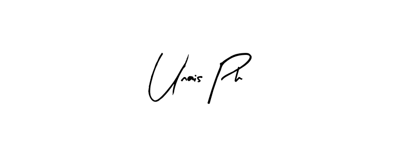 if you are searching for the best signature style for your name Unais Ph. so please give up your signature search. here we have designed multiple signature styles  using Arty Signature. Unais Ph signature style 8 images and pictures png