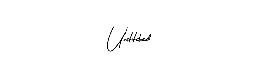 Create a beautiful signature design for name Unstitched. With this signature (Arty Signature) fonts, you can make a handwritten signature for free. Unstitched signature style 8 images and pictures png
