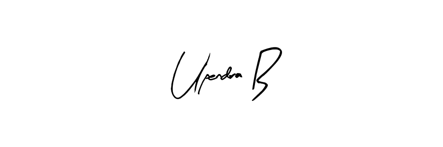 How to make Upendra B name signature. Use Arty Signature style for creating short signs online. This is the latest handwritten sign. Upendra B signature style 8 images and pictures png