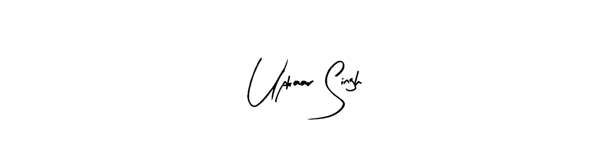 Design your own signature with our free online signature maker. With this signature software, you can create a handwritten (Arty Signature) signature for name Upkaar Singh. Upkaar Singh signature style 8 images and pictures png