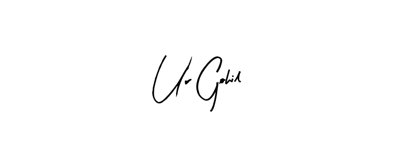 Use a signature maker to create a handwritten signature online. With this signature software, you can design (Arty Signature) your own signature for name Ur Gohil. Ur Gohil signature style 8 images and pictures png