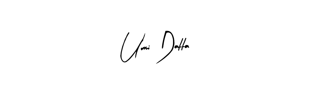 Create a beautiful signature design for name Urmi Datta. With this signature (Arty Signature) fonts, you can make a handwritten signature for free. Urmi Datta signature style 8 images and pictures png