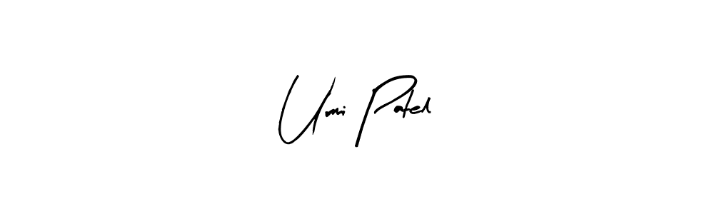 Urmi Patel stylish signature style. Best Handwritten Sign (Arty Signature) for my name. Handwritten Signature Collection Ideas for my name Urmi Patel. Urmi Patel signature style 8 images and pictures png