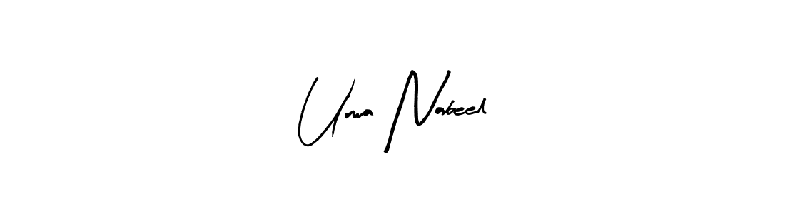 You should practise on your own different ways (Arty Signature) to write your name (Urwa Nabeel) in signature. don't let someone else do it for you. Urwa Nabeel signature style 8 images and pictures png