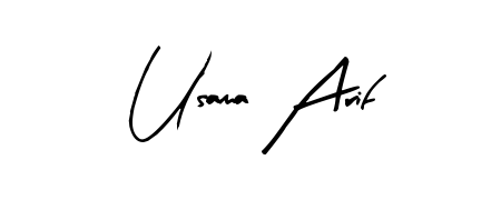 Create your official email sign-off with Usama Arif name in Arty Signature style. Crisp, clean, and perfectly legible across all screens. Usama Arif signature style 8 images and pictures png