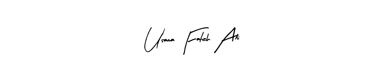 Use a signature maker to create a handwritten signature online. With this signature software, you can design (Arty Signature) your own signature for name Usama Fateh Ali. Usama Fateh Ali signature style 8 images and pictures png