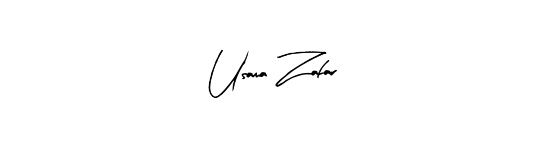 Arty Signature is a professional signature style that is perfect for those who want to add a touch of class to their signature. It is also a great choice for those who want to make their signature more unique. Get Usama Zafar name to fancy signature for free. Usama Zafar signature style 8 images and pictures png