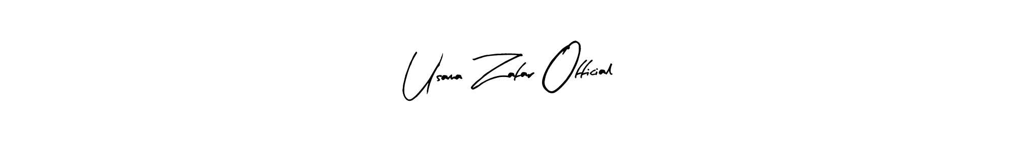 Use a signature maker to create a handwritten signature online. With this signature software, you can design (Arty Signature) your own signature for name Usama Zafar Official. Usama Zafar Official signature style 8 images and pictures png