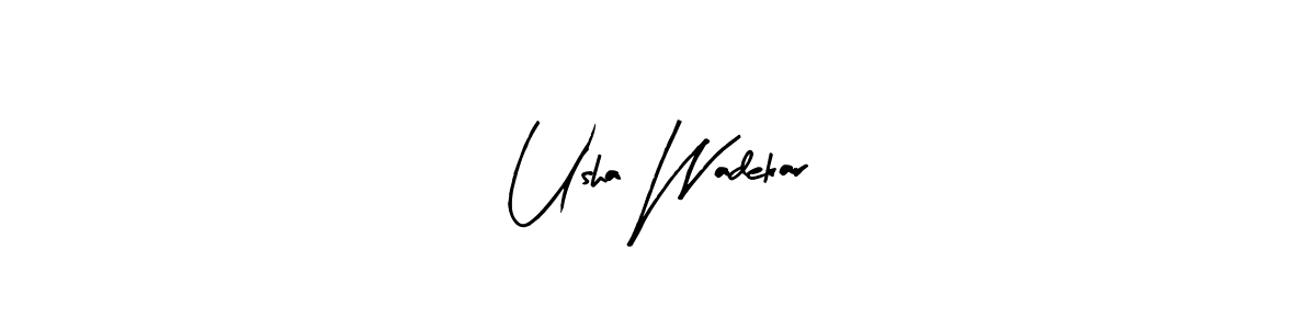Also You can easily find your signature by using the search form. We will create Usha Wadekar name handwritten signature images for you free of cost using Arty Signature sign style. Usha Wadekar signature style 8 images and pictures png