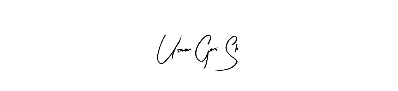 How to make Usman Goni Sk name signature. Use Arty Signature style for creating short signs online. This is the latest handwritten sign. Usman Goni Sk signature style 8 images and pictures png