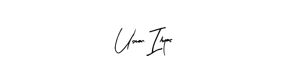 You can use this online signature creator to create a handwritten signature for the name Usman Ilyas. This is the best online autograph maker. Usman Ilyas signature style 8 images and pictures png