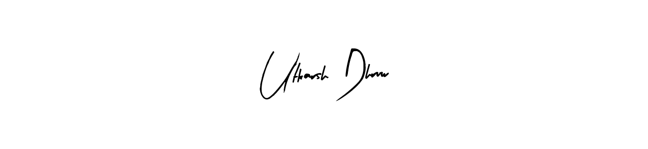 You should practise on your own different ways (Arty Signature) to write your name (Utkarsh Dhruw) in signature. don't let someone else do it for you. Utkarsh Dhruw signature style 8 images and pictures png
