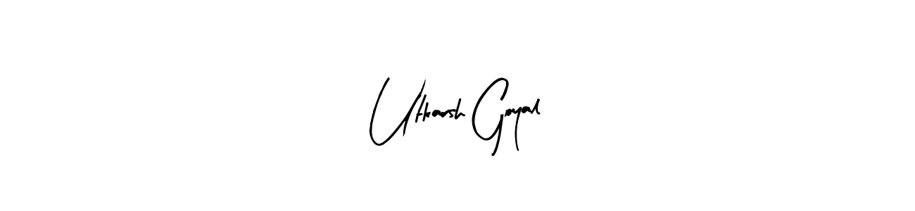 Make a beautiful signature design for name Utkarsh Goyal. With this signature (Arty Signature) style, you can create a handwritten signature for free. Utkarsh Goyal signature style 8 images and pictures png