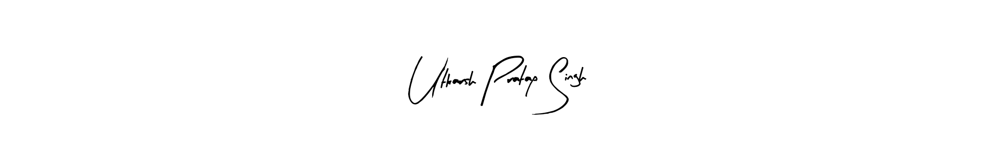 Create a beautiful signature design for name Utkarsh Pratap Singh. With this signature (Arty Signature) fonts, you can make a handwritten signature for free. Utkarsh Pratap Singh signature style 8 images and pictures png
