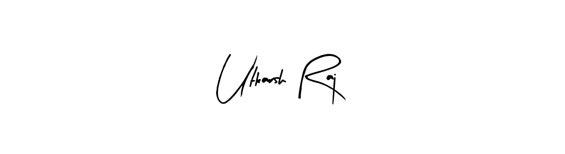 Arty Signature is a professional signature style that is perfect for those who want to add a touch of class to their signature. It is also a great choice for those who want to make their signature more unique. Get Utkarsh Raj name to fancy signature for free. Utkarsh Raj signature style 8 images and pictures png