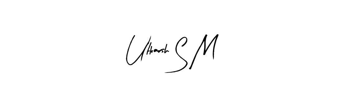 Arty Signature is a professional signature style that is perfect for those who want to add a touch of class to their signature. It is also a great choice for those who want to make their signature more unique. Get Utkarsh S M name to fancy signature for free. Utkarsh S M signature style 8 images and pictures png