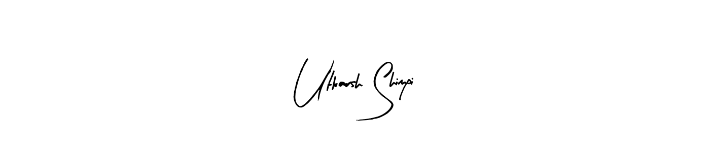 This is the best signature style for the Utkarsh Shimpi name. Also you like these signature font (Arty Signature). Mix name signature. Utkarsh Shimpi signature style 8 images and pictures png
