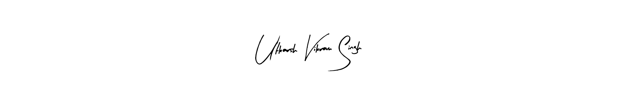 This is the best signature style for the Utkarsh Vikram Singh name. Also you like these signature font (Arty Signature). Mix name signature. Utkarsh Vikram Singh signature style 8 images and pictures png